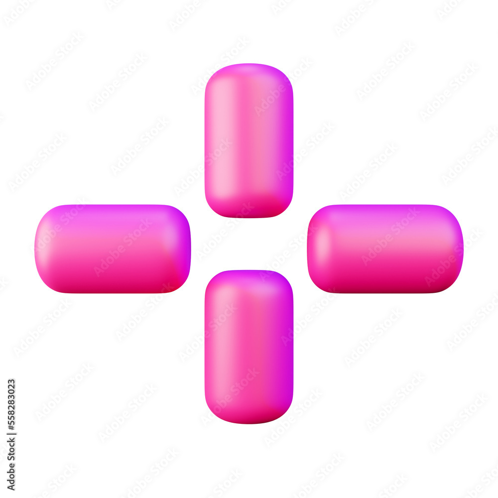 3d render of abstract decoration with icon 3d render of abstract decoration with icon