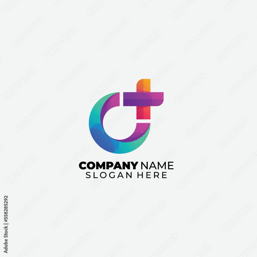 letter c with medical design gradient color logo icon letter c with medical design gradient color logo icon