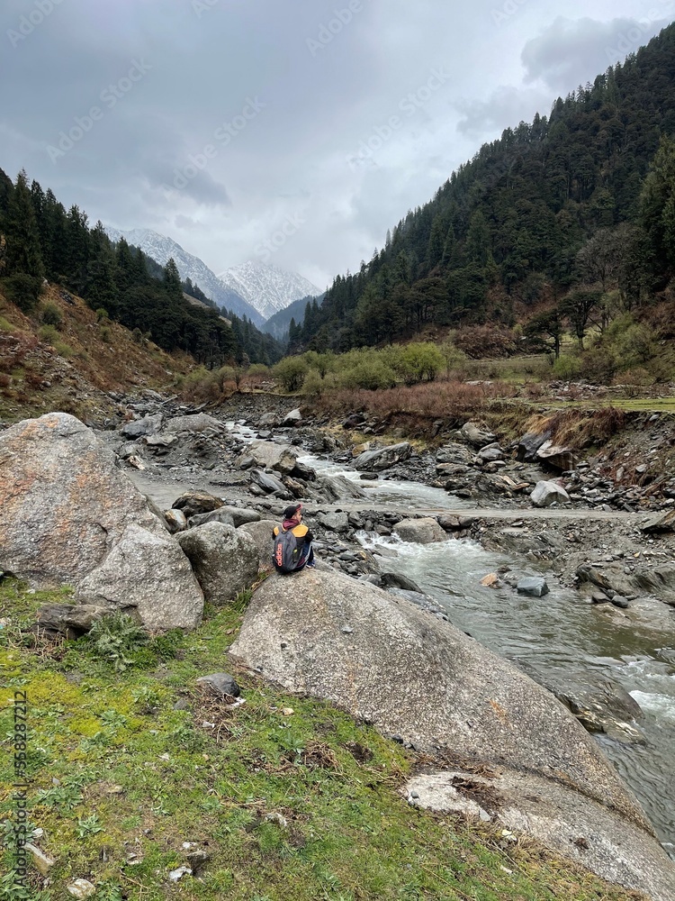 Mountain river in the mountains Mountain river in the mountains