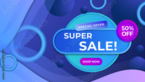Special offer mega sale banner background template for big discount and deal. Design template for social media, poster, flyer, business ads, and new offer
