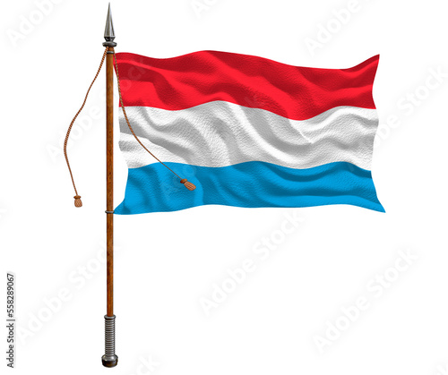 National flag of Luxembourg. Background with flag of Luxembourg