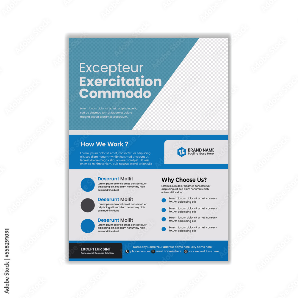  Blue and White Flyer Layout, Aesthetic flyer design, Flyer template