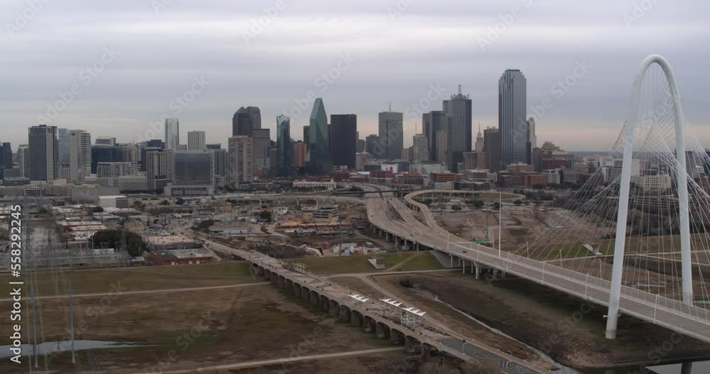 Establishing Drone shot of downtown Dallas Establishing Drone shot of downtown Dallas