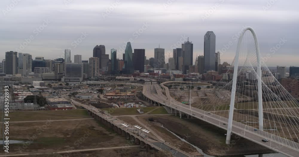 Establishing Drone shot of downtown Dallas Establishing Drone shot of downtown Dallas
