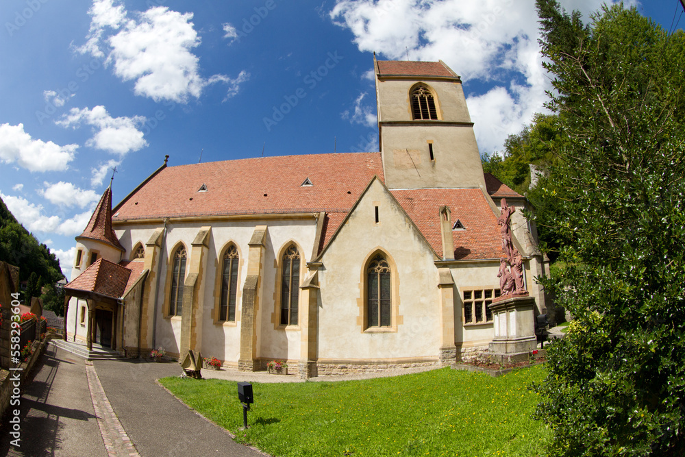 Church in Ferrette Alscace- France in 2012