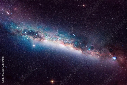 Galaxy with stars and space dust in the universe. galaxy