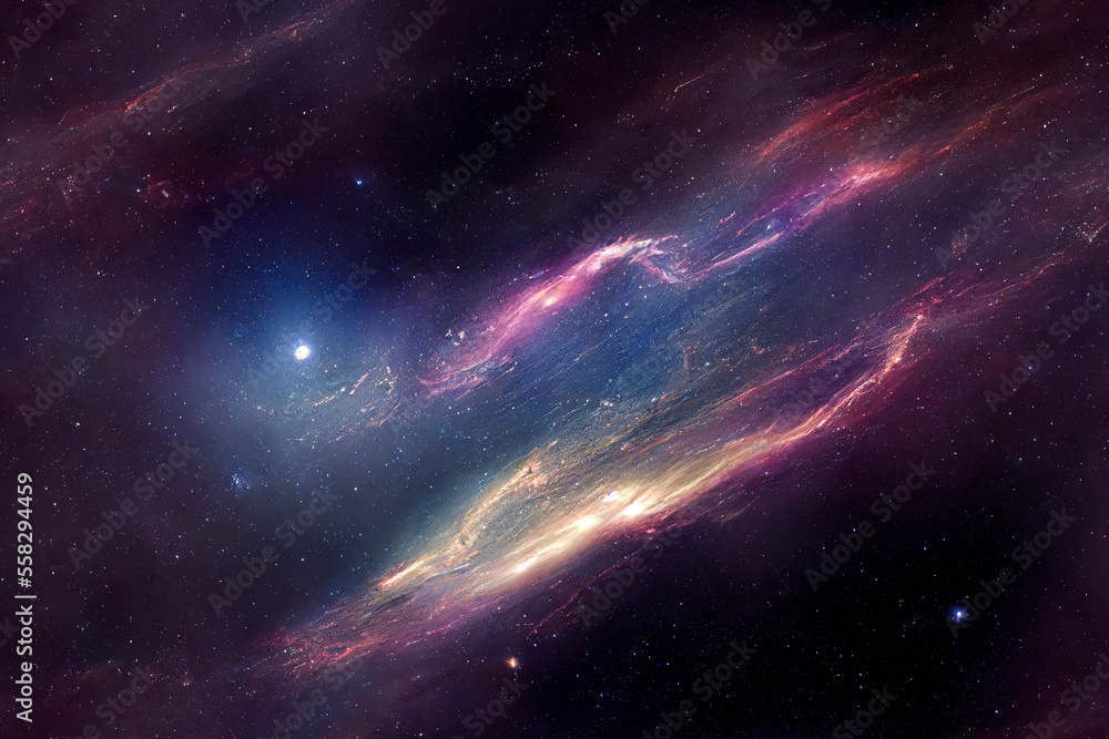 Universe filled with stars, nebula and galaxy Universe filled with stars, nebula and galaxy