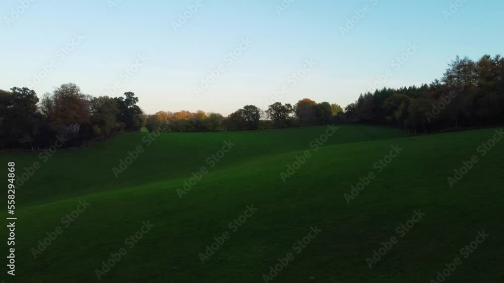 Slow Rising Aerial Drone Showing Church and Old English Country Estates 4K Slow Rising Aerial Drone Showing Church and Old English Country Estates 4K