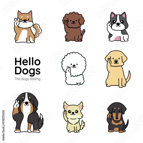 犬の表情アイコン_ピースサインface_icon_dog