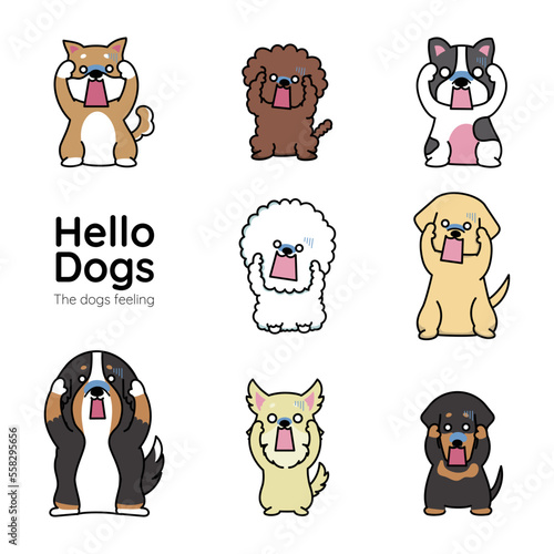 犬の表情アイコン_ショック