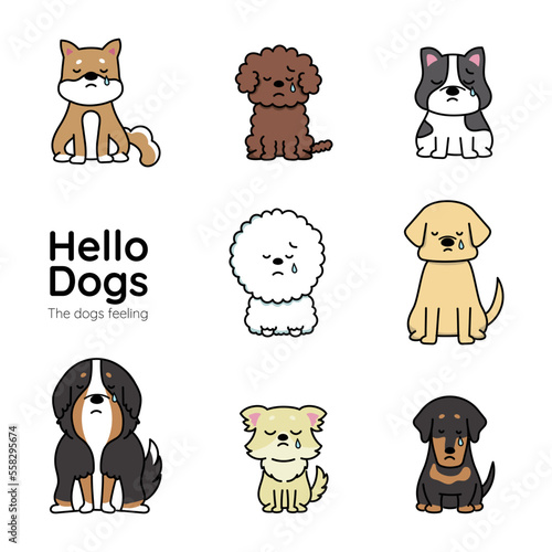 犬の表情アイコン_悲しい