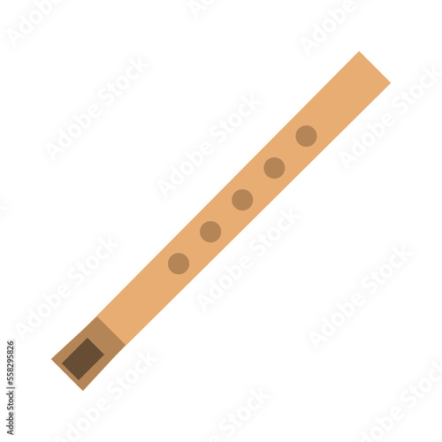 Flute flat icon vector symbol template on white background