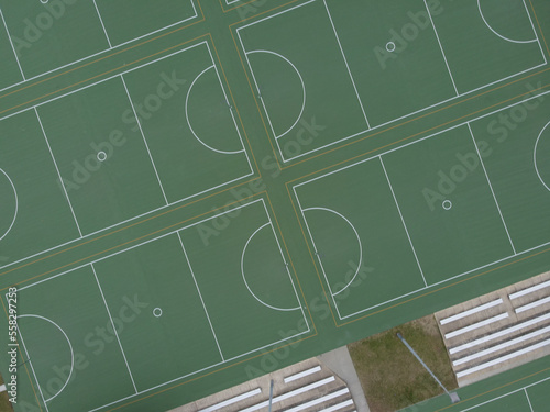 Netball courts from above