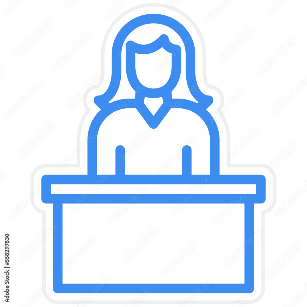 Fototapeta premium Receptionist Icon Style