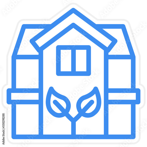 Eco House Icon Style