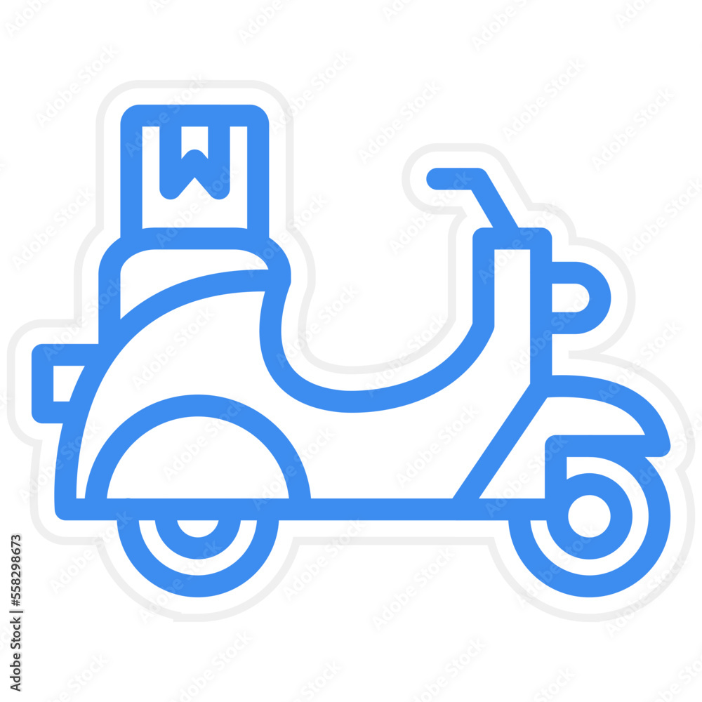 Delivery Scooter Icon Style Delivery Scooter Icon Style
