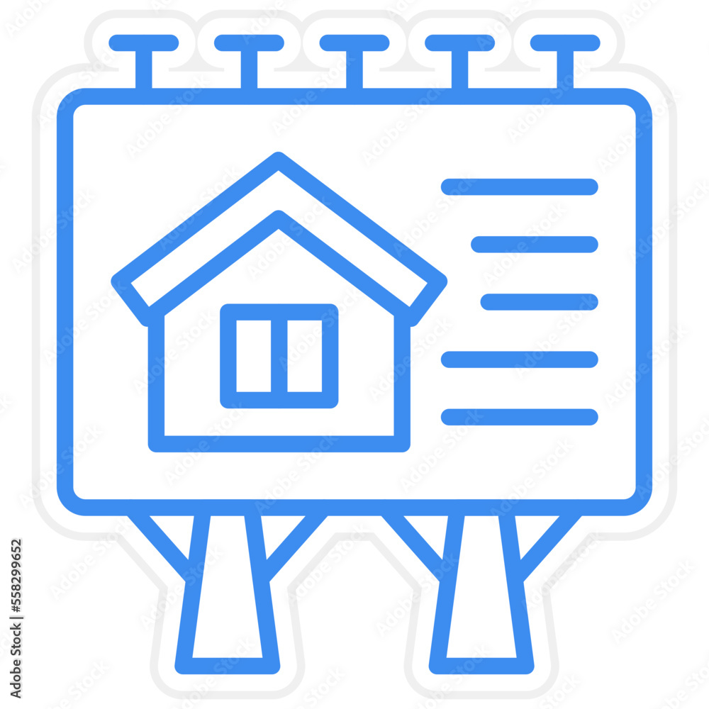 Obraz premium House Billboard Icon Style