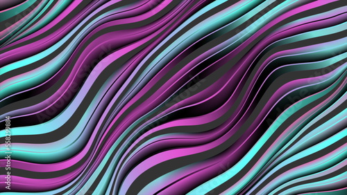 Colorful holographic liquid waves abstract background