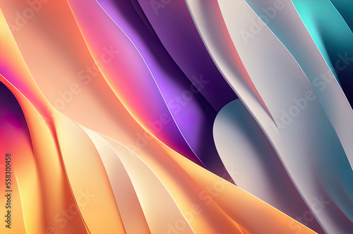 Abstract pastel wallpaper, abstract waves background.