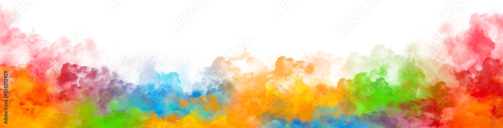 Abstract multicolored powder explosion