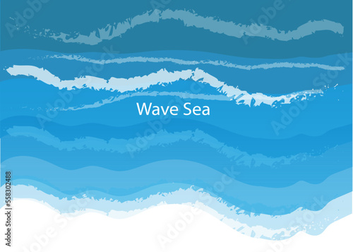 Beautiful ocean waves in vector format.