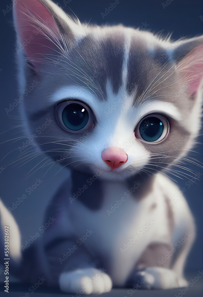 Adorable baby cat character design. cat cartoon Adorable baby cat character design. cat cartoon