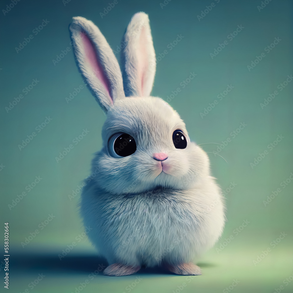 Adorable baby rabbit design. cute bunny cartoon animation. Stock ...