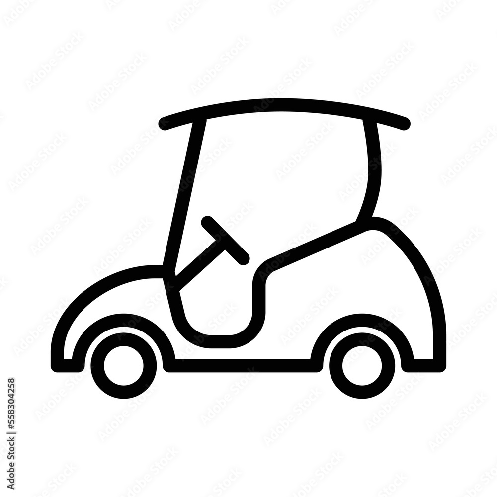 Golf cart icon vector design template