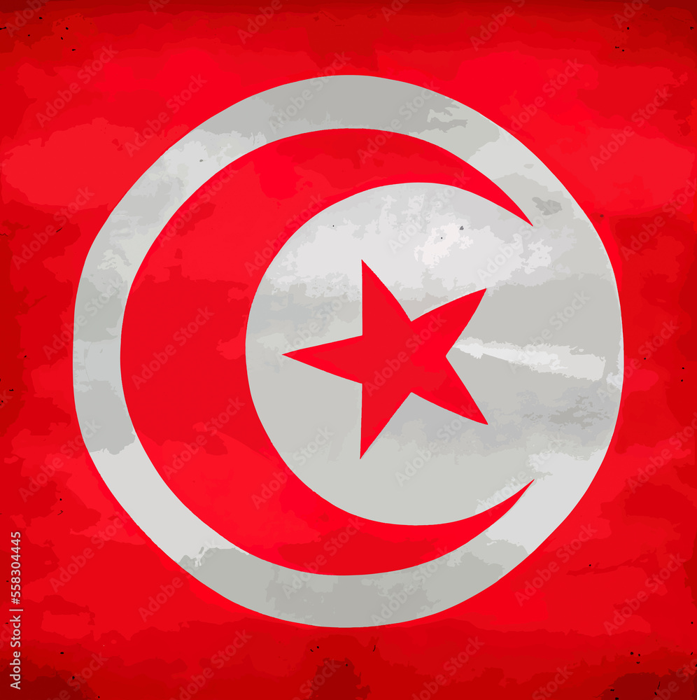 illustration of the Tunisia flag illustration of the Tunisia flag