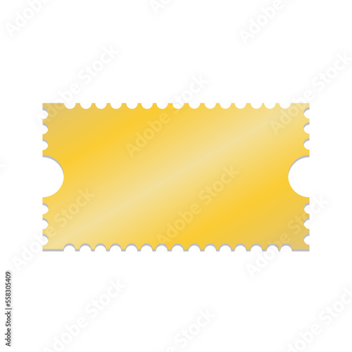 Golden tickets coupon blank template vector illustration. Can be used to movie, event, theater, vip party, football, business and etc