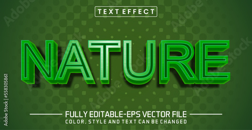 Nature green font Text effect editable