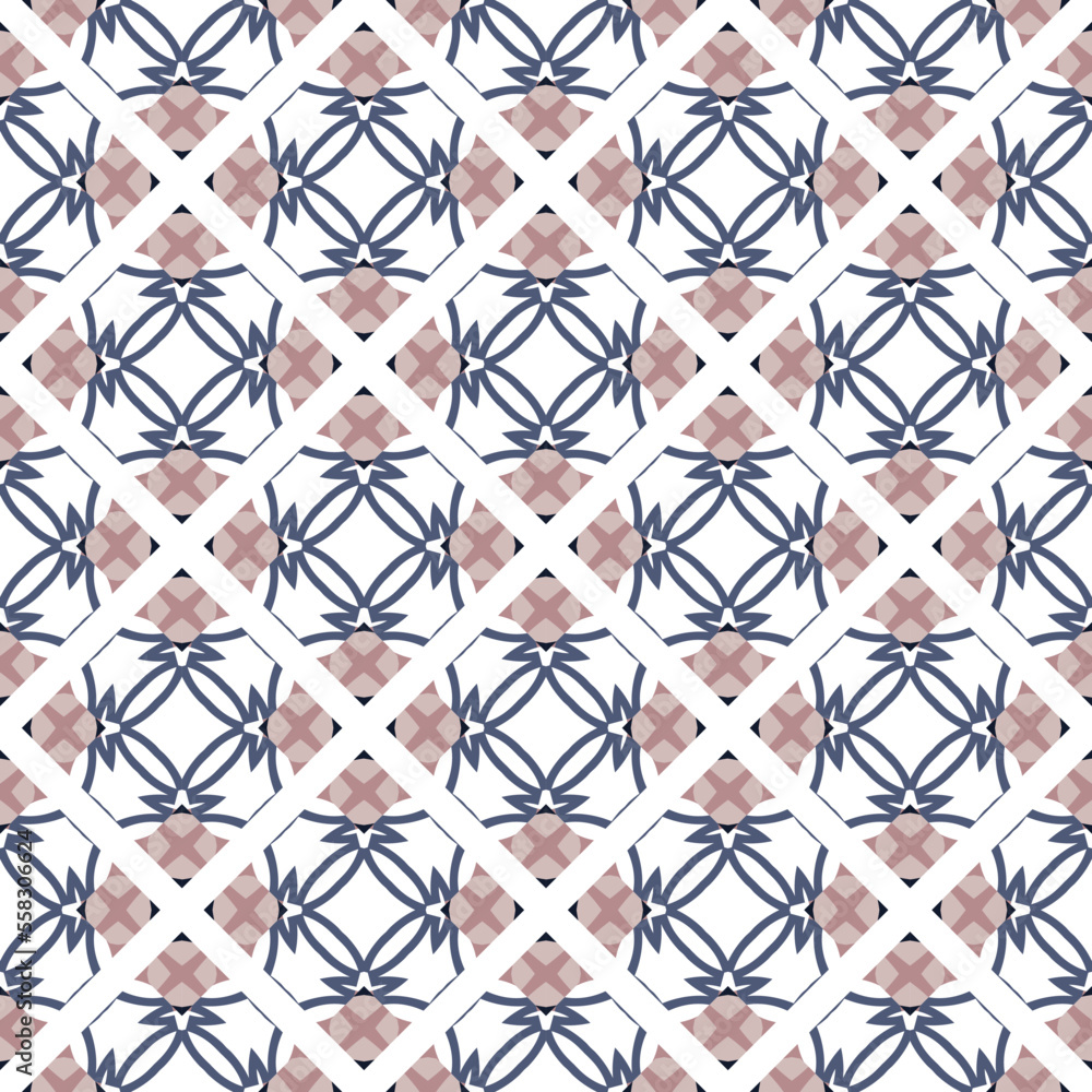 Fototapeta premium Abstract geometric pattern. A seamless background, vintage texture.