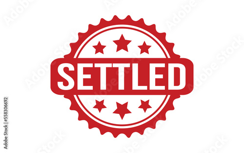 Settled Rubber Stamp Seal Vector