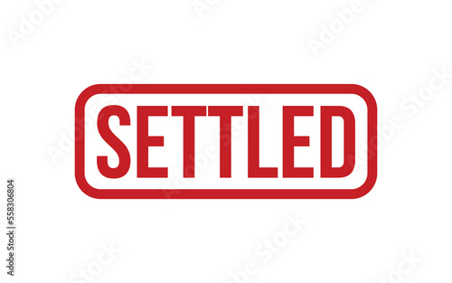 Settled Rubber Stamp Seal Vector