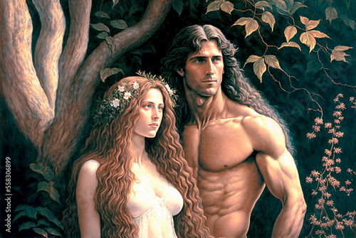Adam and Eve, Generative AI © Tarunabh