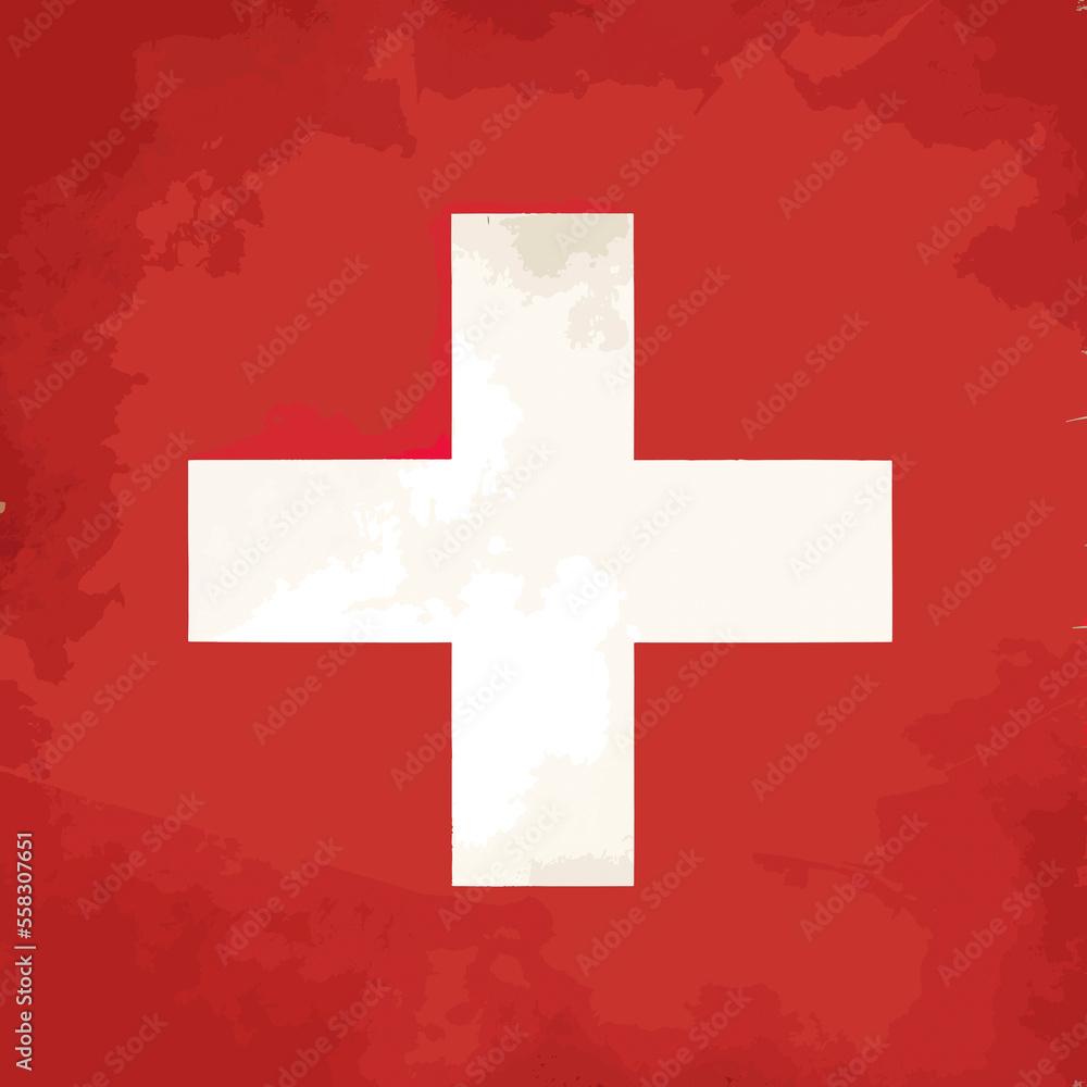 Obraz premium illustration of the Switzerland flag