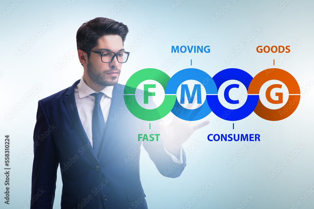 FMCG concept - fast moving consumer goods FMCG concept - fast moving consumer goods