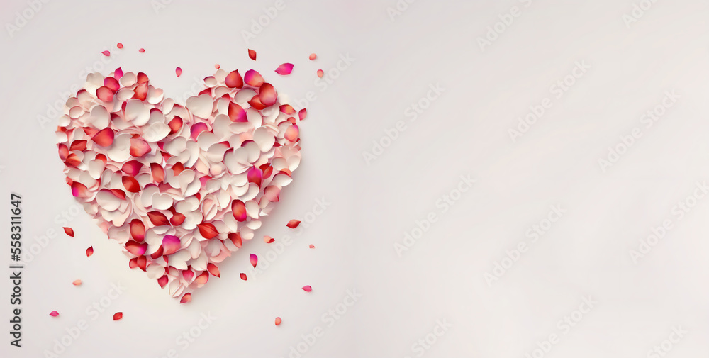 Valentine's Day concept, 14th February Love Day,  Happy Women's, Mother's, Valentine's Day, birthday greeting card design 3d rendering
