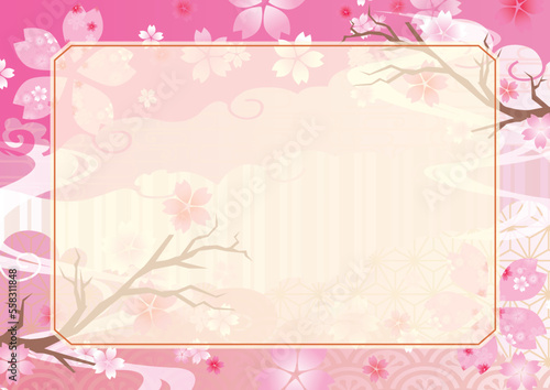桜　春　フレーム
