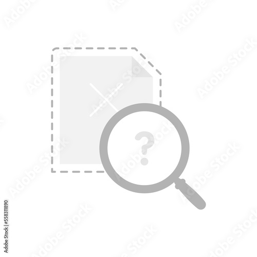 Document File not found, search no result concept illustration flat design vector eps10. modern graphic element for landing page, empty state ui, infographic, icon
