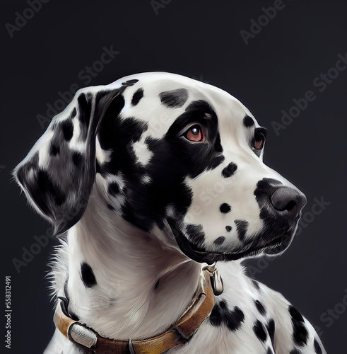 painted portrait of a Dalmatian dog © Fernando