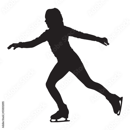 silhouette of a person skating