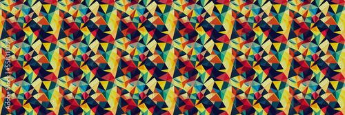 triangles and angled shapes, colorful abstract background with geometric elements