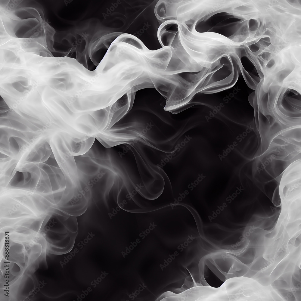 seamless smoke texture on black background. generative ai seamless smoke texture on black background. generative ai