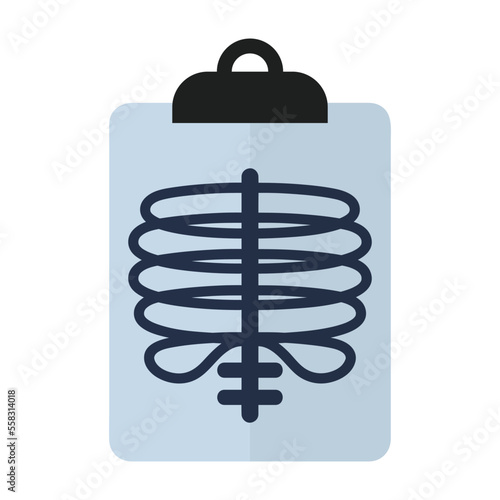 rib x ray medical flat icons elements vector