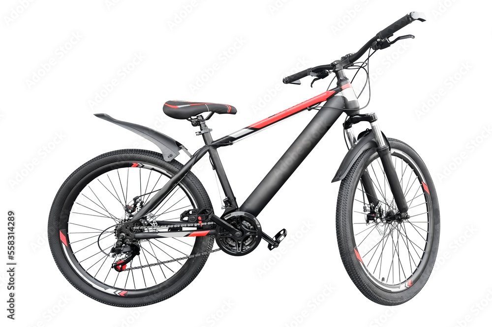 Mountain bicycle isolated on white background. Modern sport  mountain bicycle bike isolated.