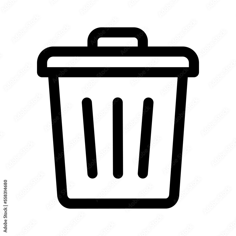 Recycle bin icon outline design Recycle bin icon outline design