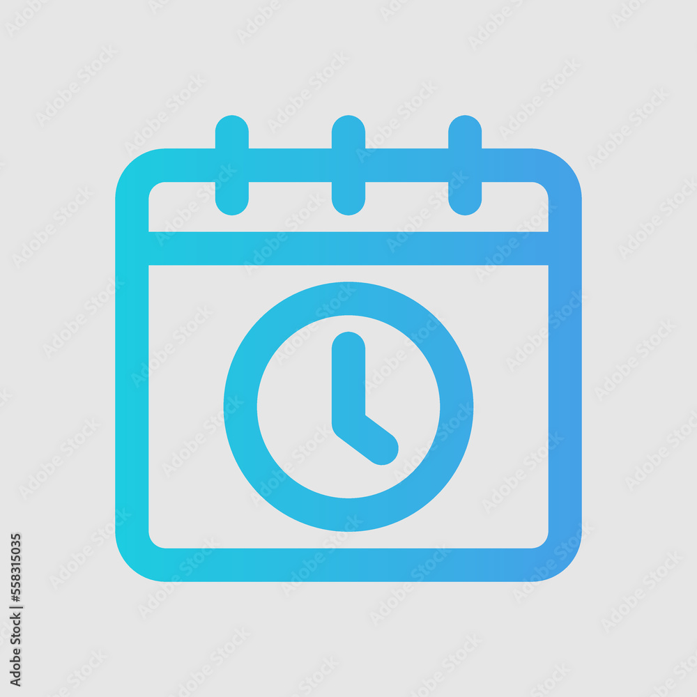 Timetable icon in gradient style, use for website mobile app presentation Timetable icon in gradient style, use for website mobile app presentation