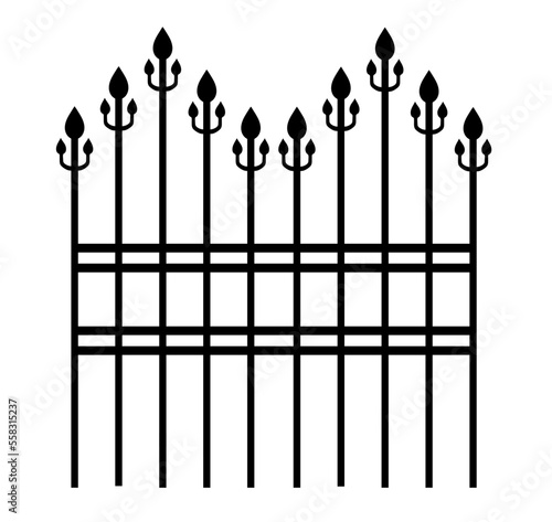 Metalowy płot ilustracja