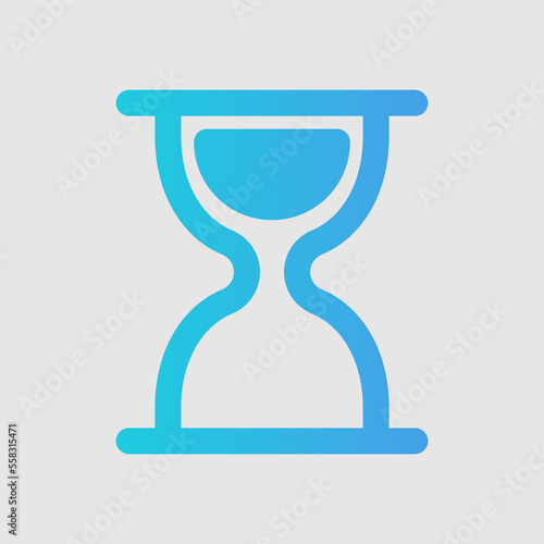 Hourglass icon in gradient style, use for website mobile app presentation